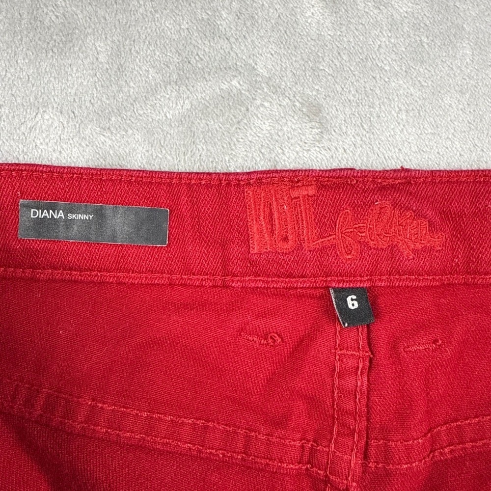KUT from the Kloth Diana Skinny Jeans Red Size 6 Cotton Blend Stretch Denim - Picture 7 of 8